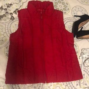 Red quilted puffer vest NY &Co. Size L